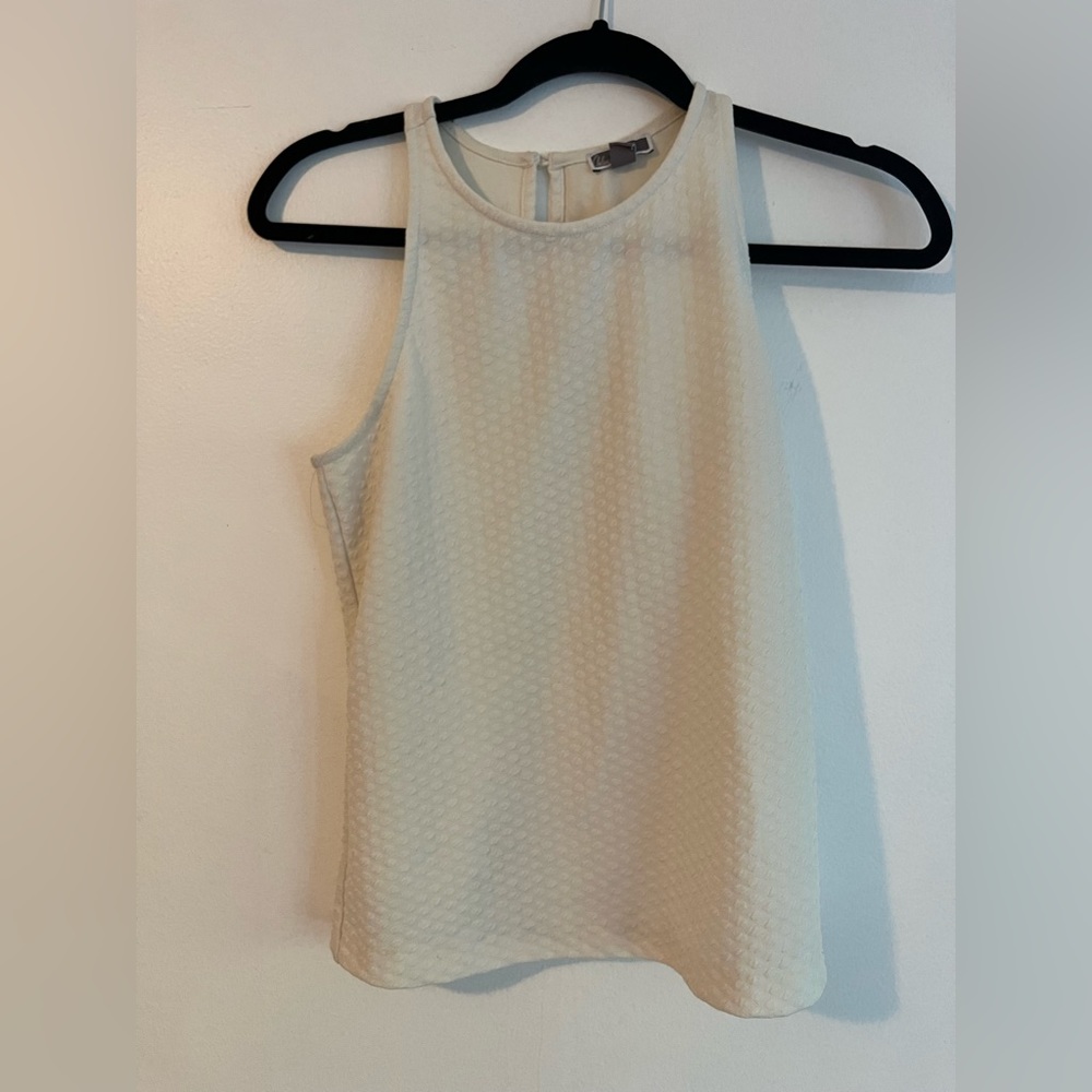 Chelsea textured white tank top